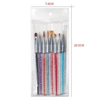 투명아크릴 미술용품점 디자인마카 미술물통 듀얼 엔드 네일 아트 도트 펜 아크릴 드로잉 라이너 플라워 브러쉬 라인석 크리스탈 UV 젤 페인팅 매니큐어 도구 GJ84 5 개/세트, [02] 라이트 그린