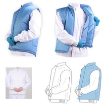 냉동 냉장 추운 작업장 방한패딩 위생복조끼 육가공공장 가성비, M, 화이트