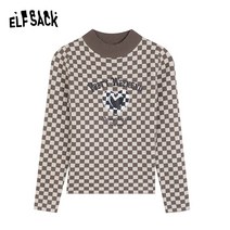 니트 스웨터 요정의 포켓 OUTLETS 바둑판 칸 반폴라 여성 겨울 가을 이너 티 3756210934