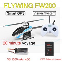 RC 드론 헬리콥터 FLYWING-FW200 H1 V2 자이로 RC 6CH 3D 스마트 GPS 헬리콥터 자체 안정화 브러시리스 다, 06 20 minutes Mode 2