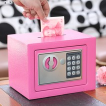 특이한 금고 저금통 만태 지폐 비밀번호 보관함 돈, 코인 슬롯이있는 작은 금