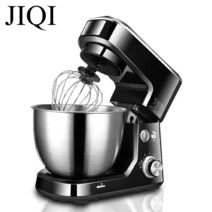 혼합기 JIQI 4L 600W 가정용 전기 요리사 기계 테이블 혼합 믹서기 220V 주방 도구 요리 음식 스탠드 믹서 케이크 반죽 빵, Red