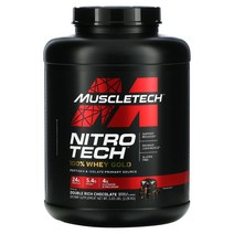 머슬테크 니트로 테크 100웨이 골드 단백질 쉐이크, 더블 리치 초콜릿, 3.6kg