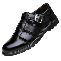 남자 가죽 펀칭 샌들