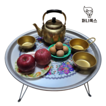 이디나 접이식 밥상 5인용 68cm, 혼합색상