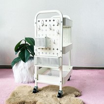 킨슬리 페그보드 메탈 트롤리 3단, 베이지
