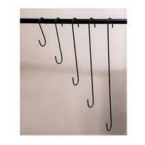 S자 스틸 고리 블랙 40cm 검정색 코팅 철재 S 상품, 벤타샵상품선택