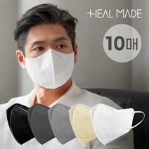 KF94 힐메이드 마스크 빅사이즈 특대형 새부리형 개별포장 10매입, 아이보리