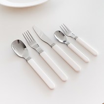 [아노바] 오레오 커트러리 크림화이트 홈카페 빈티지 앤틱 디너 커트러리 세트, [크림]디너나이프