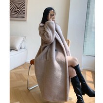 여성 테디베어코트 테디 베어 코트 알파카