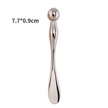 죽비 안마봉 미니 스틸 볼/세라믹 아이 크림 마사지 스틱 롤 볼 스푼 주름과 다크 서클 제거, 06 7.7cm Silver