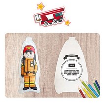 맘아트 컬러룬 색칠풍선 그리기풍선 직업 소방관, E.의사