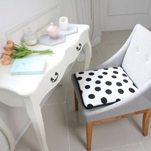 위dnlbd_포그망 의자방석 도트화이트 사무실 커버 패턴 무늬 편한사각 쿠션침구 면방석♥sayeon, ♥sayeon도트화이트(사이즈:45 x 45cm / 두께:2겹)