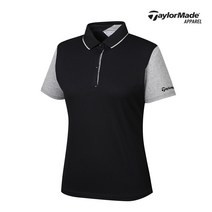 [테일러메이드]여성 소매 배색 카라 반팔 티셔츠 TWTYJ6952-199