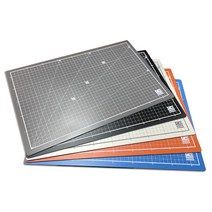 컬러풀 PVC 책상위 고무판 커팅매트 A3, 블랙