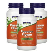 나우푸드 NOW Foods Passion Flower 패션플라워 시계초 350mg 90캡슐, 3팩