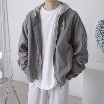 오버핏 셔링 후드 항공 집업 점퍼