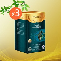 비타트리 호주산 로얄제리 1600 고함량 생로얄제리 하이드록시데센산 6% 365캡슐X3병 RJ3096, 365정, 3병, 365정