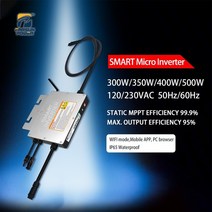 태양광 인버터 300350400500w 와이파이 그리드 타이 마이크로 태양 전지 패널 dc20 60v ac120v230v 스마트 앱 모니터, 500w, 20-60, 120v