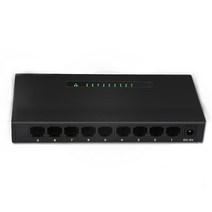 네트워크 스위치 허브 RJ45 허브 플러그 앤 플레이 9 포트 게임 네트워크 스위치 이더넷 스마트 스위처 인, 02 TXE091-Black
