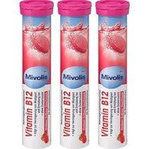 독일 발포 비타민 Mivolis 비타민 B12 발포성 정제 팩 5개(5 x 20정), 20정 x 5개입