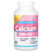21st Century Calcium 500 + D3 400 Tablets, 90 Count
