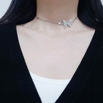 [자체제작]변색 NO! ALL 써지컬스틸 유광 나비 체인초커