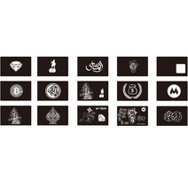 13.56MHZ 빈 금속 및 PVC 하이브리드 명함 nt g215 칩 숨겨진 카드 NFC 방문 액세스 제어 5 개, [01] Logo With Gold