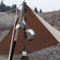 캠핑 데이지체인 타프 웨빙 스트랩 벨트 차박 아웃도어 용품, L (69cm), 블랙