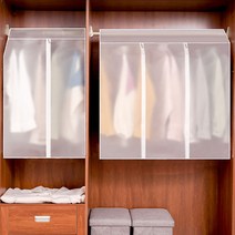 반투명 방수 방습 의류 보관커버 와이드 행거 옷커버 먼지차단행거가리개, 1개, 30x50x120cm