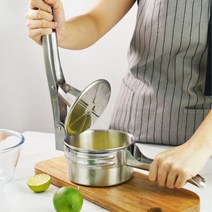 마늘 박피기 까는 기계 탈피기 스테인레스 수동 주 서기 야채 과일 압착기 대용량 다용도 만두 필링 감자 분쇄기, 새 버전 대형