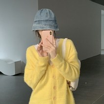 루즈핏 날씬해 보이는 싱글 니트 카디건