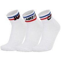 [나이키] [정품] 에브리데이 에센셜 앵클 삭스 3팩 (DX5080-100), 스타일번호:DX5080-100 / 사이즈:24(M)