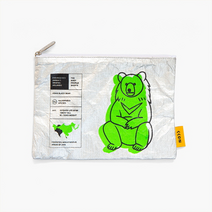 [천삼백케이] [성실화랑] 반달가슴곰 멸종위기동물 타이벡 파우치, 단품