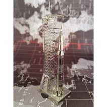 조립 만들기 3d 퍼즐 입체 키트 아이큐 금속 에펠탑 지구본 따서 메탈 장난감 큐브 DIY 3D 여러 가지 빛깔의 우주 탐사 정거장 음력 모듈 왕복선 화성 프로브 모델, 없음, Apollo Saturn V