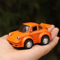클래식카 다이캐스트 자동차 모형 프라모델 미니 올드카 미니어처 모형차 빈티지, 포르쉐 오렌지