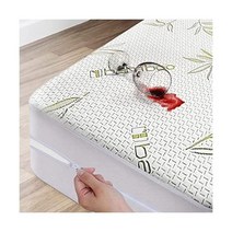 DreamField Linen 649523 Bamboo Mattress Protector with Zipper 100 Waterproof Queen Size Cooling Cove