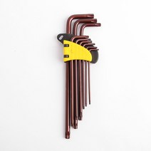 고급형 9종 별렌치 홀 22.5cm 엘렌치 볼렌치 렌찌 P/S:48F86F JH+6103EA : 각렌치 가정용 렌찌 육각렌치세트 렌쯔 렌치세트 육각렌치 볼렌치 랜치