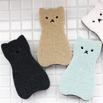 고양이 물고기 수세미 4p set, 물고기4개세트, 1개