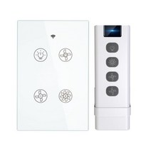 스위치부품 스위치 전기신제품 와이파이 RF 스마트 천장 팬 조명 2/3 방향 제어 스마트 라이프/투야 앱 R, Kit 2_CHINA