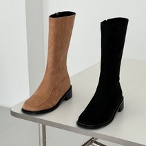 [최저가]여성 데일리 스웨이드 미들부츠 4cm