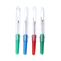 원단 재단기 전동 칼 플라스틱 손잡이가있는 4pcs 스티치 리무버 공예 실 커터 크로스, 4개, 4개