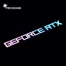 컴퓨터PC FREEZEMOD CPU 사이드 패널 RTX3090 데코레이션 섀시 그래픽 카드 Faith 램프 워터 쿨러 부품 5V3PIN AURA ARGB XYD-5V, [07] GEFORCE RTX, [01] 5V AURA