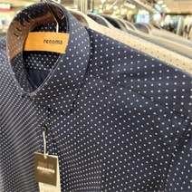 NC 불광점 레노마 셔츠 # 초특가 세일* 세련 도트 프린트 슬림핏 반팔 셔츠 RNUSLP-974-NY-5555