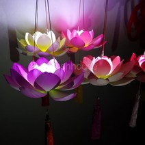 SAMARA 호롱불 고전 소품 등 랜턴 장식등 퓨전 청사초롱 램프 인테리어 소품, 핑크