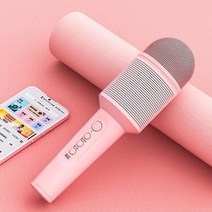 노래 연습 노래방 기계 가정용 회사용 잔치 무선 노래방 마이크 블루투스 스피커 핸드 춤, 분홍색