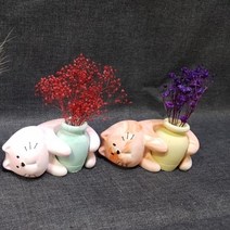 몰드몰 수제몰드 - 누워있는고양이화병 고양이몰드 화병몰드 인테리어몰드 석고몰드