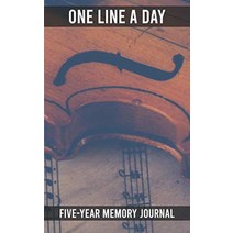 튜닝 바이올린 현 줄 One Line a Day - Five Year Memory Journal: Violin Diary for Violinists and String Musici