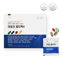 데일리 멀티팩4 비타민+미네랄+루테인+오메가3 4종 남성 여성 종합영양제 건강기능식품 하루한포 개별포장 30포 (1개월분)