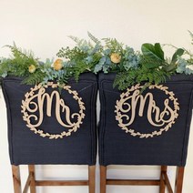웨딩카장식 셀프 DIY 꾸미기 프로포즈 웨딩카 프로포즈 신부와 신랑 mr and mrs chair sign for wedding 소박한 결혼식 화환 장식 사진 소품 맞춤, 파란색, 30cm
